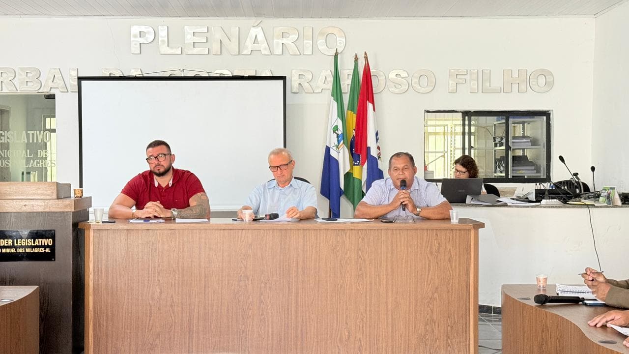 Imagem da notícia: Câmara Municipal de São Miguel dos Milagres realiza 14ª Sessão Ordinária do ano legislativo